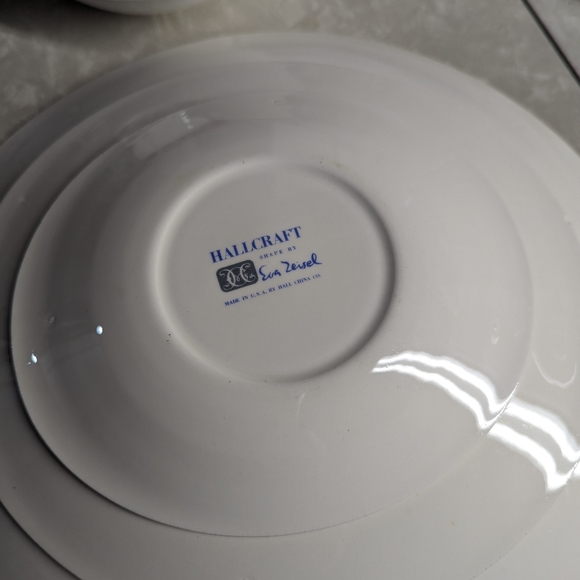 Vintage Eva Zeisel Fantasy for Hallcraft dinner place setting - dishes & bowl - Picture 7 of 8